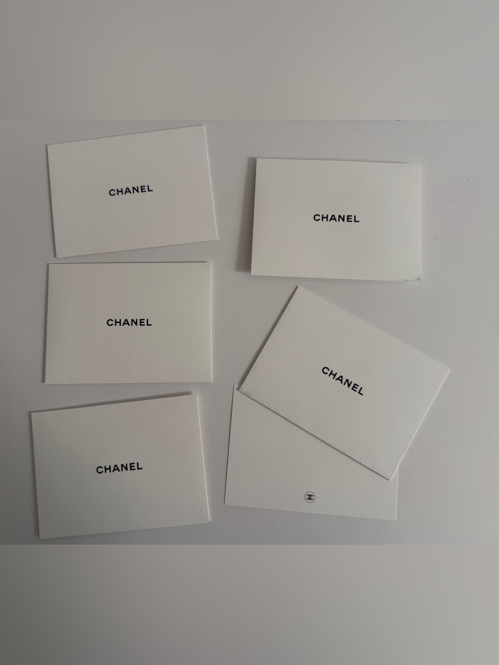 CHANEL Blank White Logo Card Set